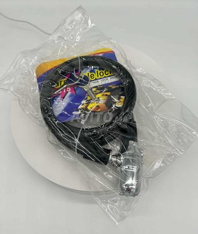 Antivol d'alarme de moto robuste avec câble en acier et clés