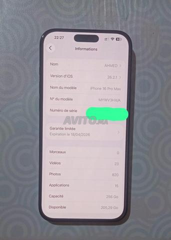 iPhone 16 pro Max comme neuf