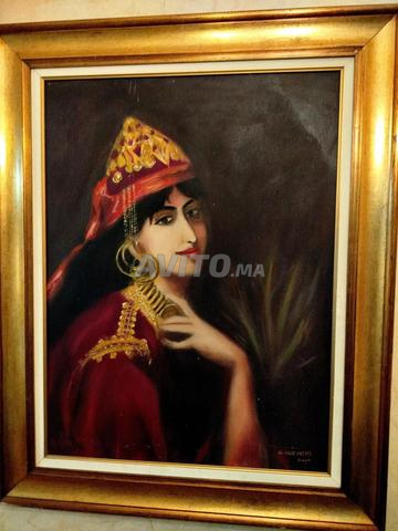 Femme jwife 100cm/80cm peint sur toille grand