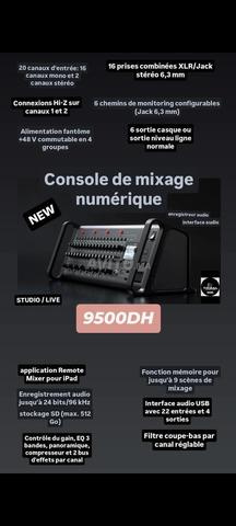 Mixer interface audio enregistreur zoom