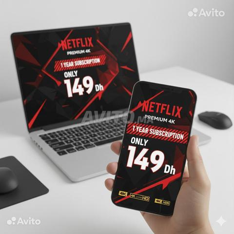 Netflix Premium 4K - 1 An - 149 Dh avec Garantie