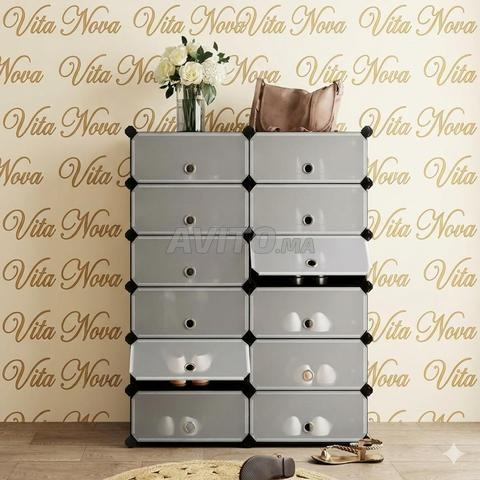 Étagère à chaussures, boîte à chaussures, noir.