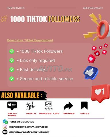🔥1000 Followers TikTok Acheter 1000 followers TikTok🔥