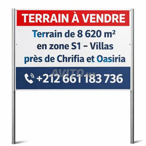 Terrain S1 prés Chrifia Projet 8 Villas 8 620 m²