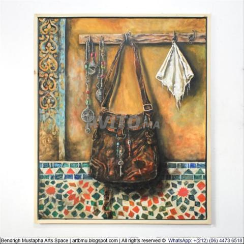 Tableau artistique du patrimoine traditionnel peint sur tissu