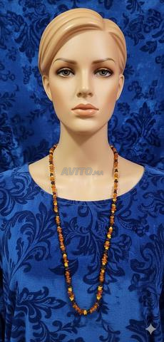 Collier de 3 types d'ambre baltique, miel et noir