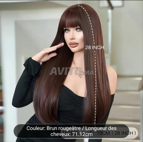 Perruque cheveux marron neuf