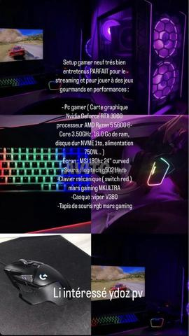 Setup gamer complet