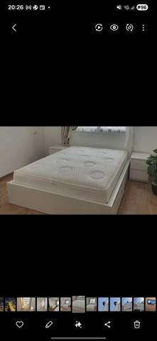 Lit ikea MALM 160*200 plus 2 tables de chevet MALM