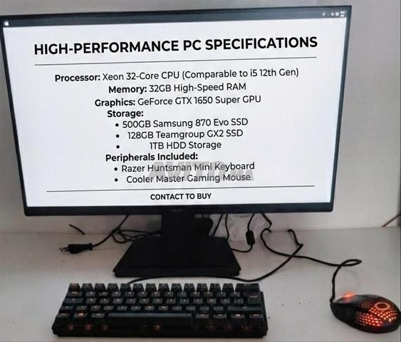 PC complet Setup Gaming and workstation
