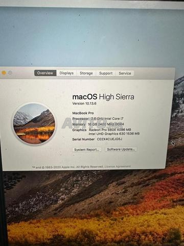 Mac Pro 2018 15'' i7 16Go 512Go