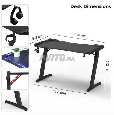 Bureau de jeu Gaming Desk moderne et robuste 160/65/75