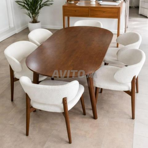 🏷️ Table à Manger DAYTON – Ensemble 6 Chaises