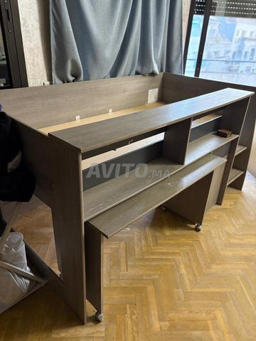 Lit avec sommier et bureau kitea