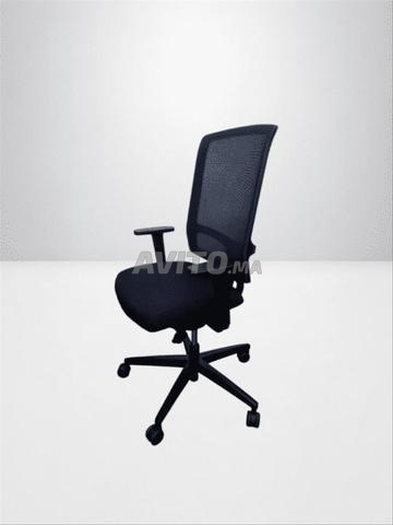 Chaise de bureau ergonomique K.I tissu noir mesh - 2