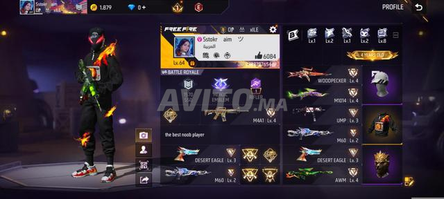 Compte Free Fire de Fire Pass 9 - puissant