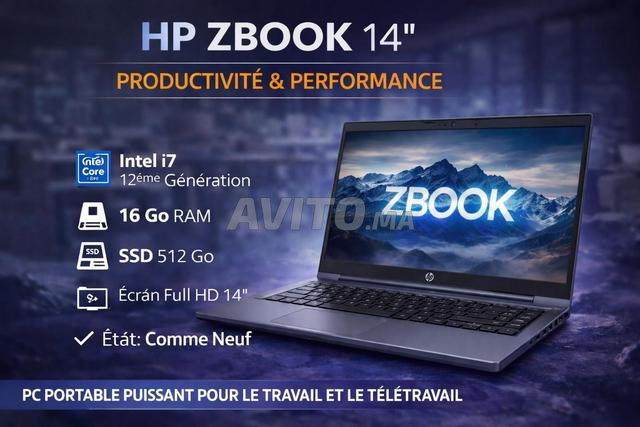 HP ZBook 14 i7 12Th 16Go RAM | SSD 512Go
