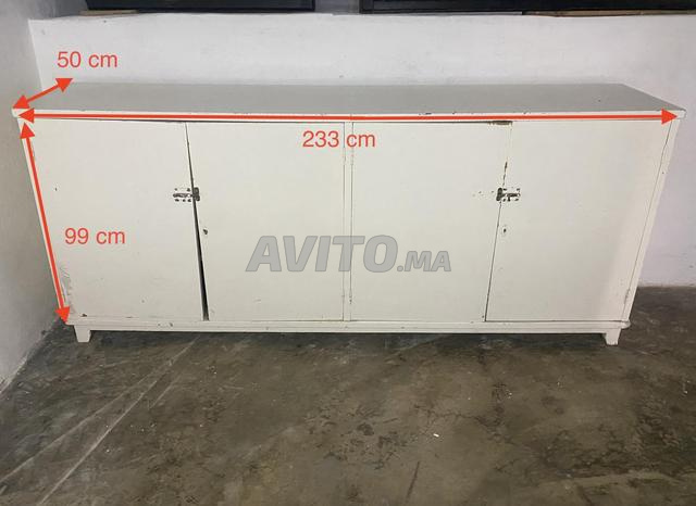 Buffet Commode Meuble Rangement Bois - 2