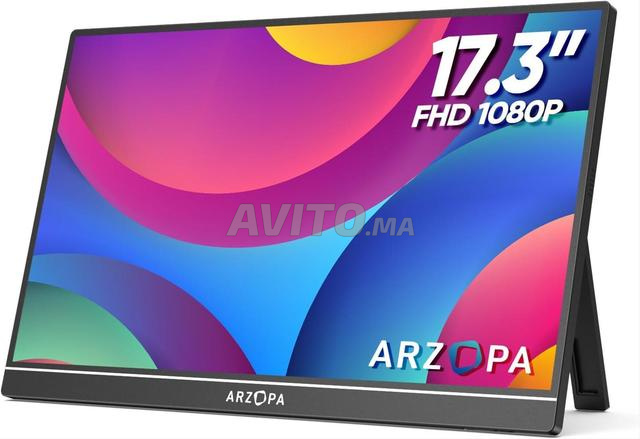 شاشة محمولة ARZOPA 17.3 بوصة iOS PS5 PC