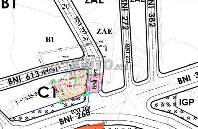 Terrain 442 m2 titre centre ville mosa bno nosir