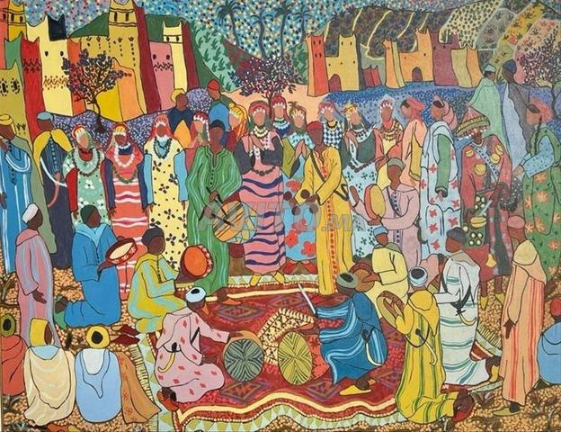 Tableau Dahriz Fatima 120 x 94 Cm