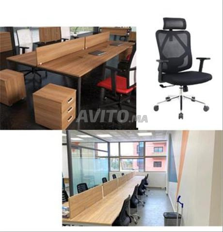 مكتب خشبي لمحطات متعددة