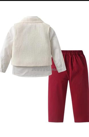 Ensemble 4 pièces pour enfants avec nœud papillon et chemise blanche élégante - 2