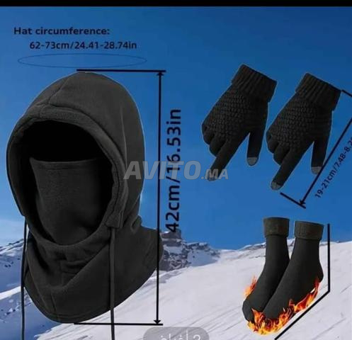 Ensemble bonnet et gants d'hiver chauds et à la mode - 2