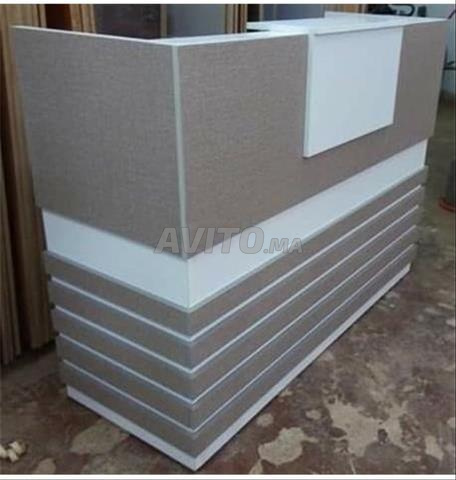 BUREAU COMPTOIR D'ACCUEIL AVEC CAISSON DE