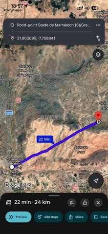 أرض 5000 م² على جبال الأطلس 22 دقيقة من مراكش