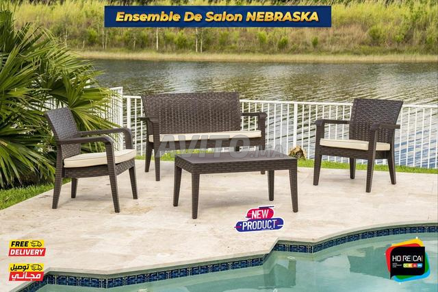 طقم صالون NEBRASKA مزدوج بني