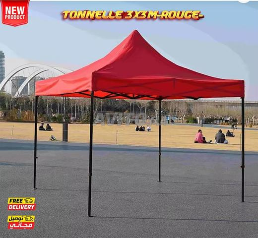مظلة قابلة للطي ومقاومة للماء احترافية 3x3 متر أحمر