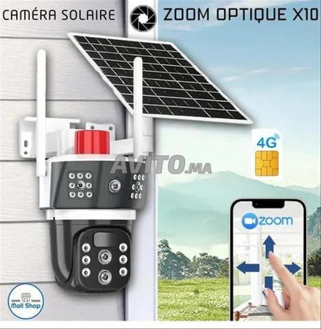 Caméra solaire PTZ sans fil 10MP avec carte Sim 4G