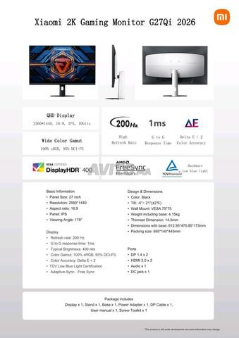 Xiaomi Gaming Monitor G27Qi 2k 2026 1ans garantie🔥 - 2