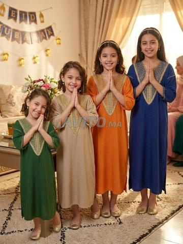 👗 قفطان للبنوتات ثوب كريب 👗