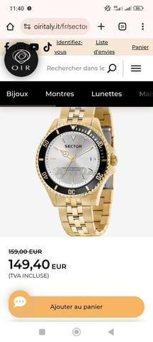 ساعة سيكتور أصلية جديدة