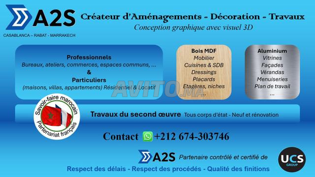 Aménagements et tous travaux du second œuvre