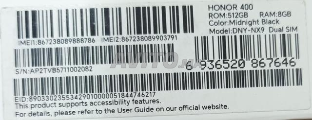 Téléphone HONOR 400 neuf avec HONOR Band 10 - 2