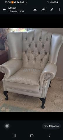 Ensemble Salon chesterfield en cuir