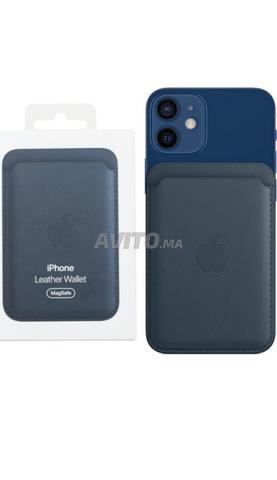 Porte Cartes Apple MagSafe en cuir bleu iPhone - 2