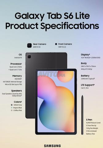 Samsung Galaxy Tab S6 Lite – État exceptionnel
