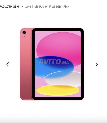 آيباد بشاشة 10.9 بوصة واي فاي 256 جيجابايت - زهري
