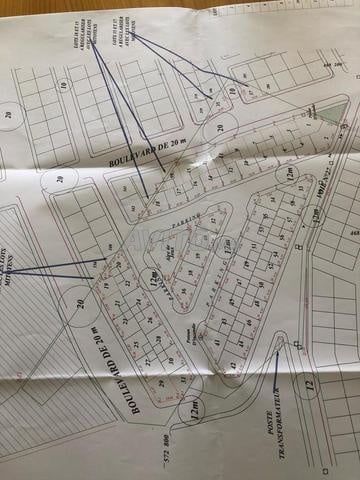 Terrain 184 mètre 2 façades Garage 4 lotissement