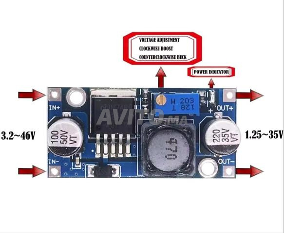 LM2596 dc dc 3.2 40v à 1.25 30v - 2