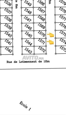 2 terrains à vendre 65m lotissement lac sans intermédiaire