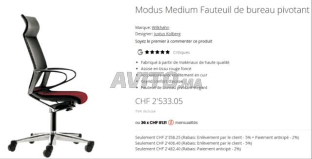Fauteuil direction Wilkhahn Modus 274 cuir
