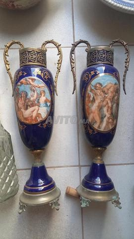 paire vases sevres bleu cobalt montures bronze