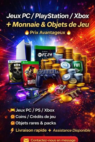 Jeux PC / PlayStation / Xbox / Monnaie & Objets
