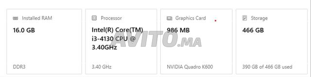 Dell optiplex 3020 SFF RAM 16GB et NVIDIA K600 - 2