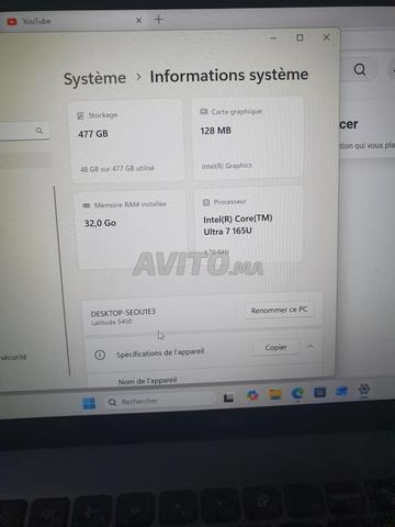 Dell latitude5450 AI Ultra 7 165 جديد 32ram - 2